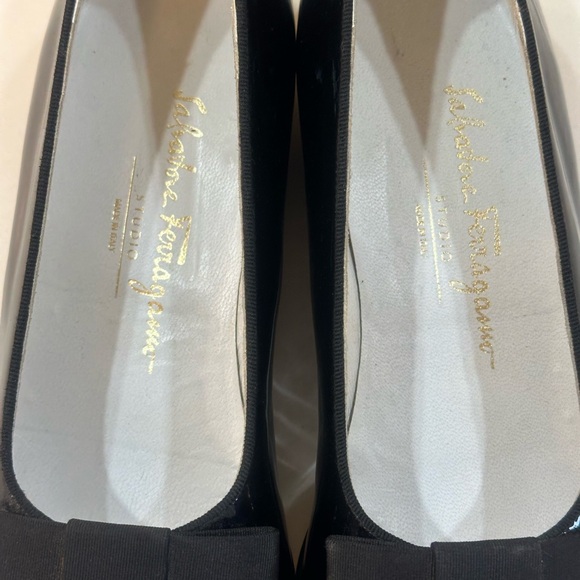 Salvatore Ferragamo RARE Men’s Formal Black Patent Opera Pumps Size 8 1/2 D EUC - Picture 5 of 10